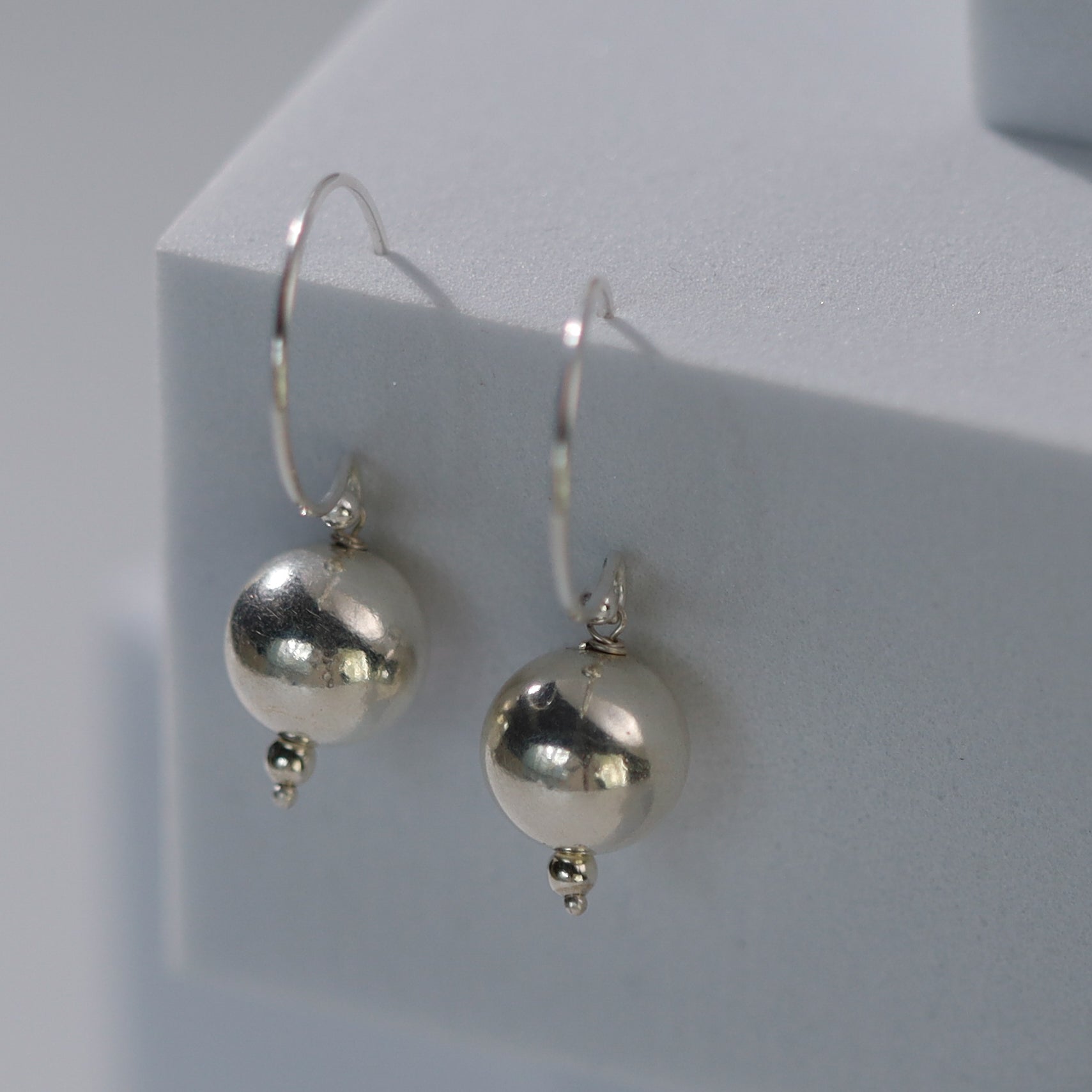 Silver 10mm Bead Earring