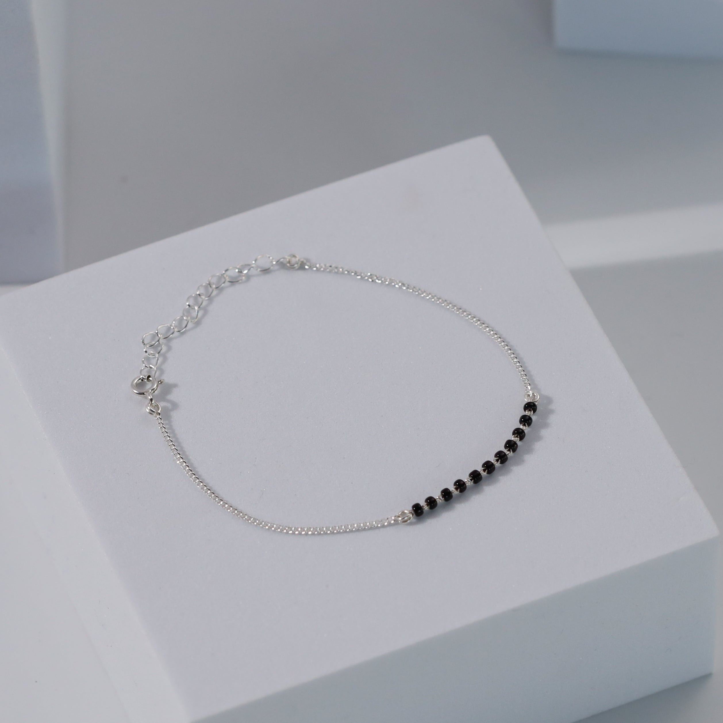 Classic Silver Chain Mangalsutra Bracelet