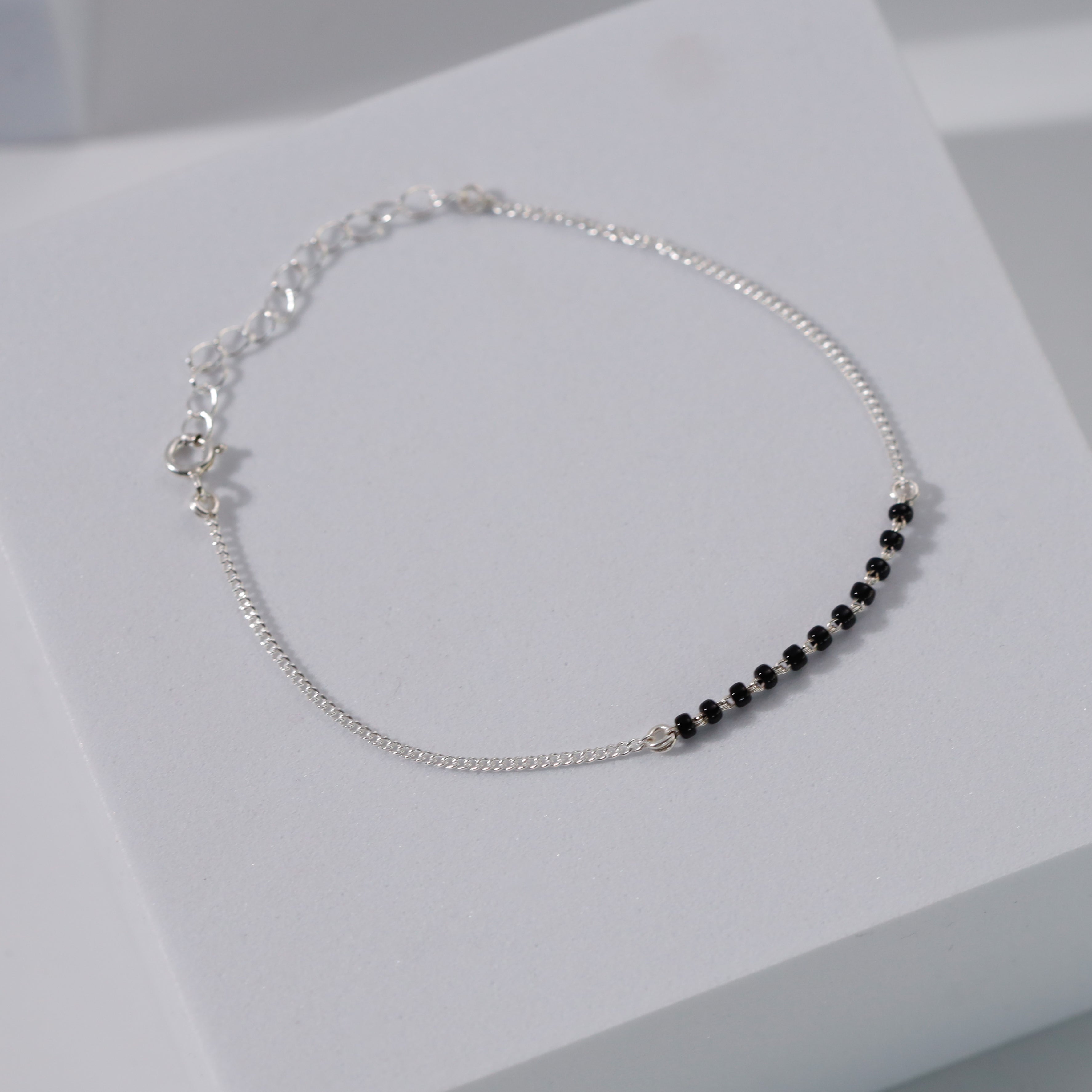 Classic Silver Chain Mangalsutra Bracelet