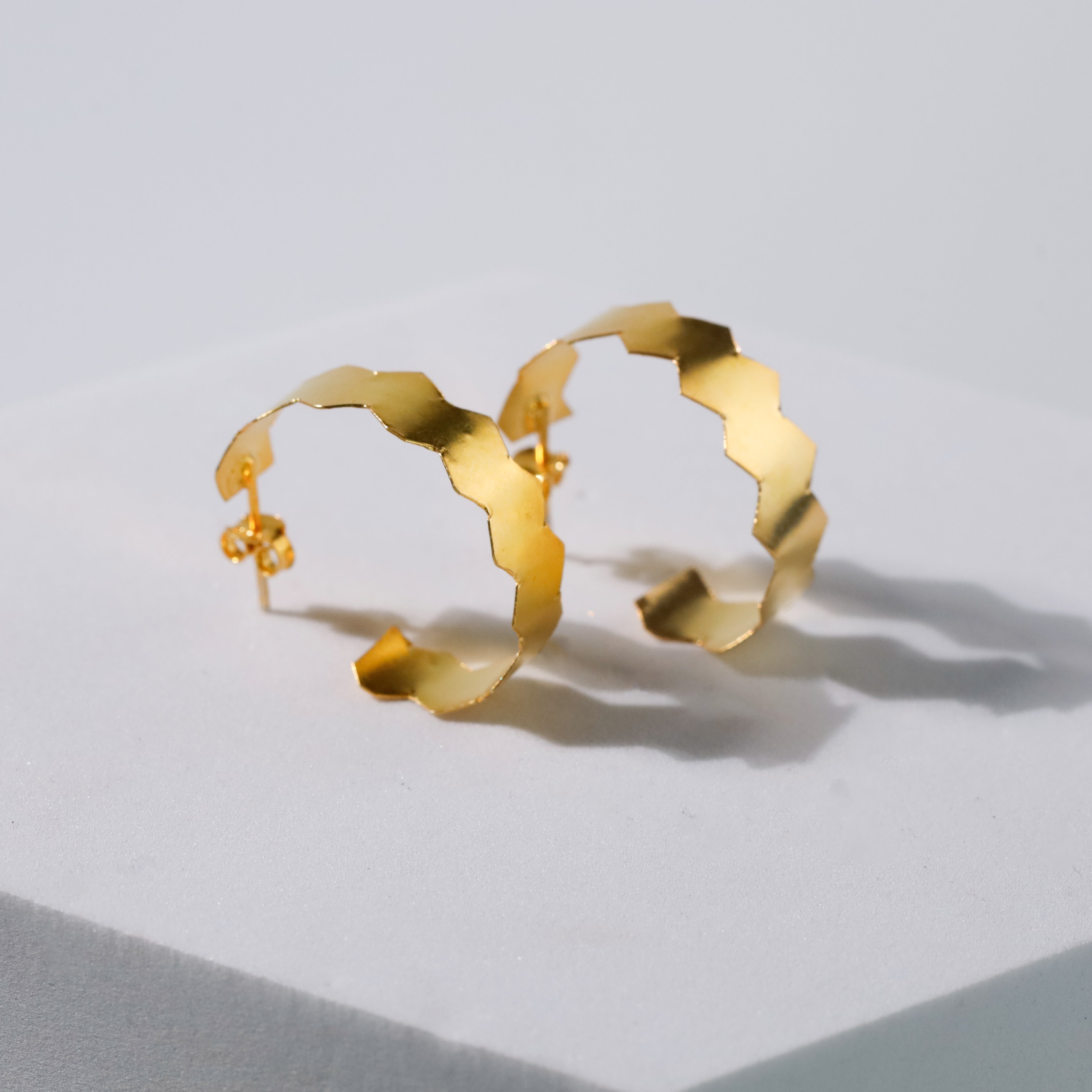 Natasha- Fold Earrings ( Gold Plated )