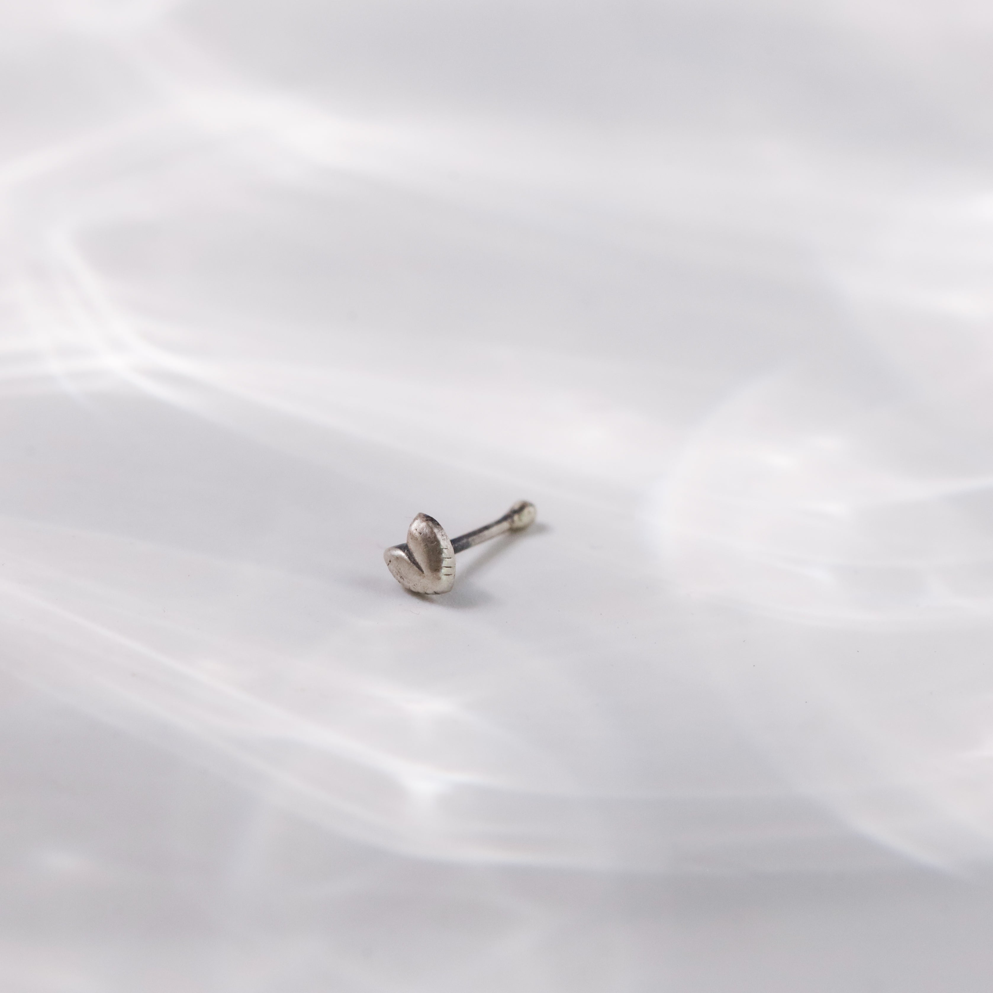 Silver Tiny Heart Nose Pin