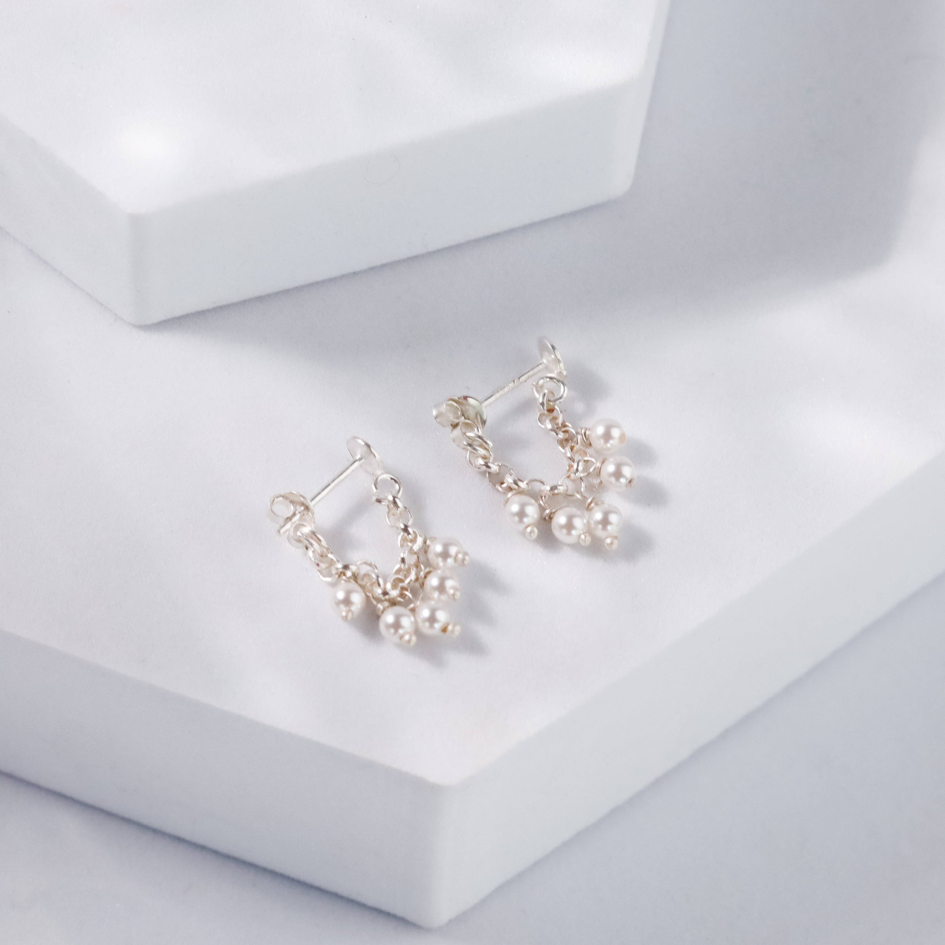 Pearl Trinkets: Dainty Pearl Earrings