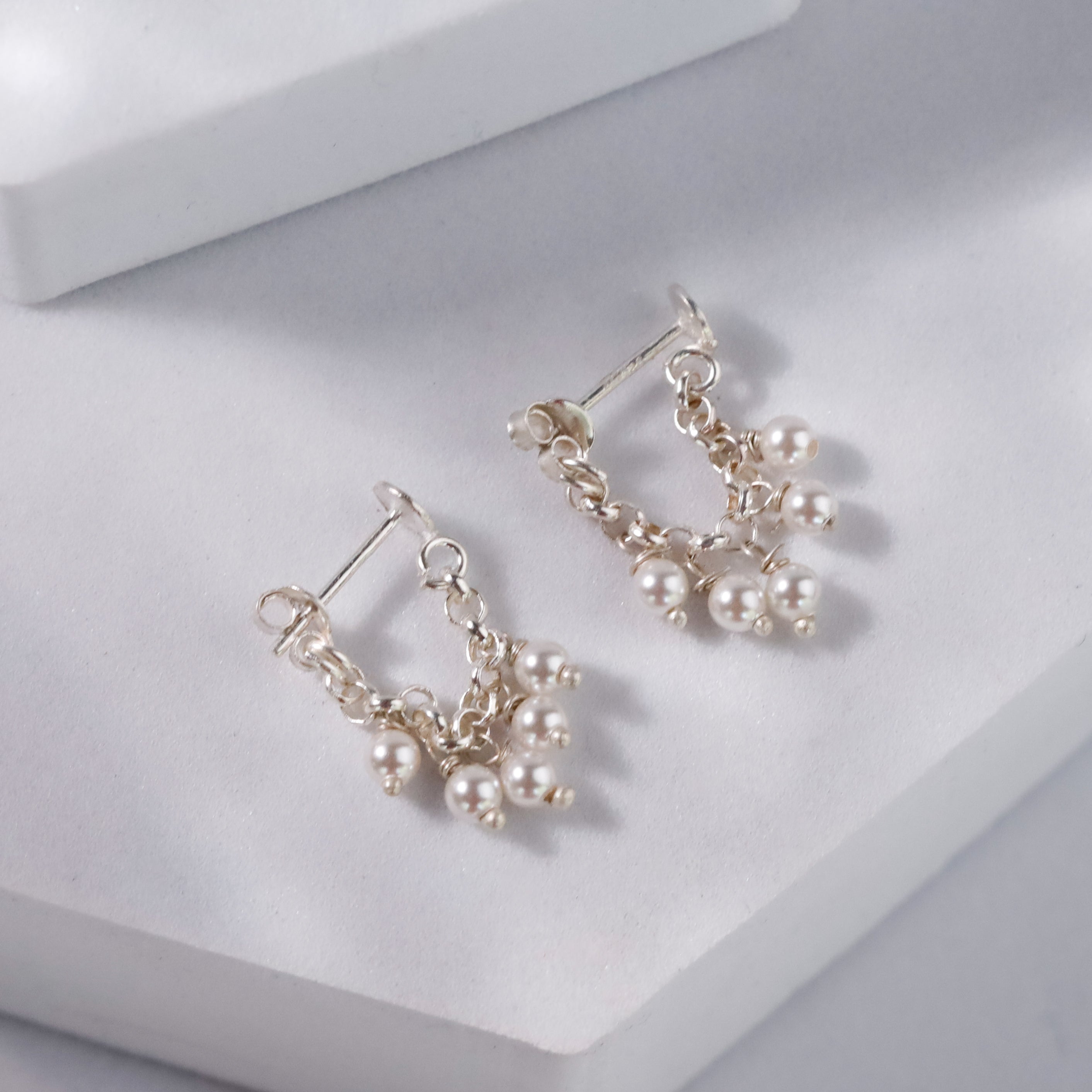 Pearl Trinkets: Dainty Pearl Earrings