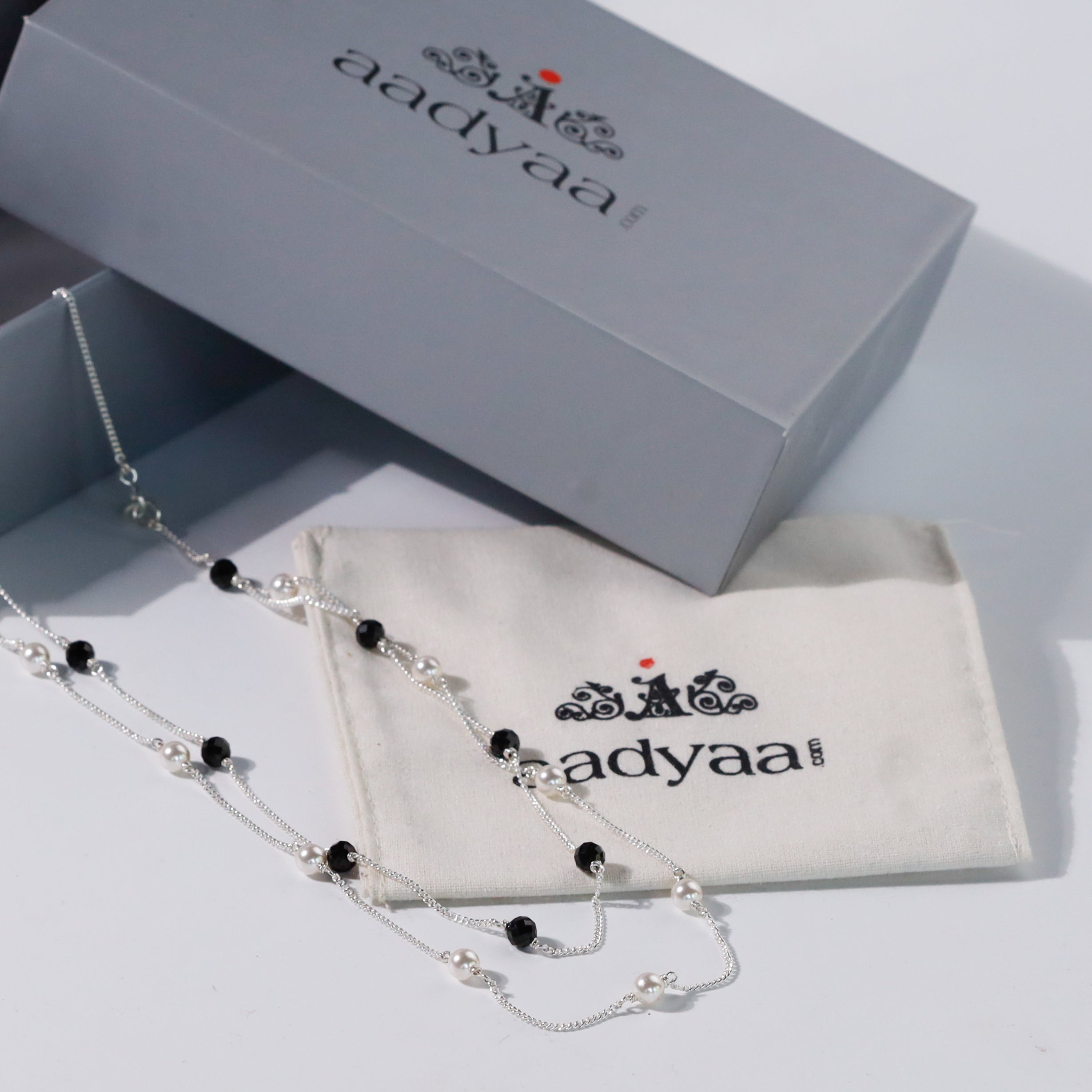 three way silver chain mangalsutra for daily wear