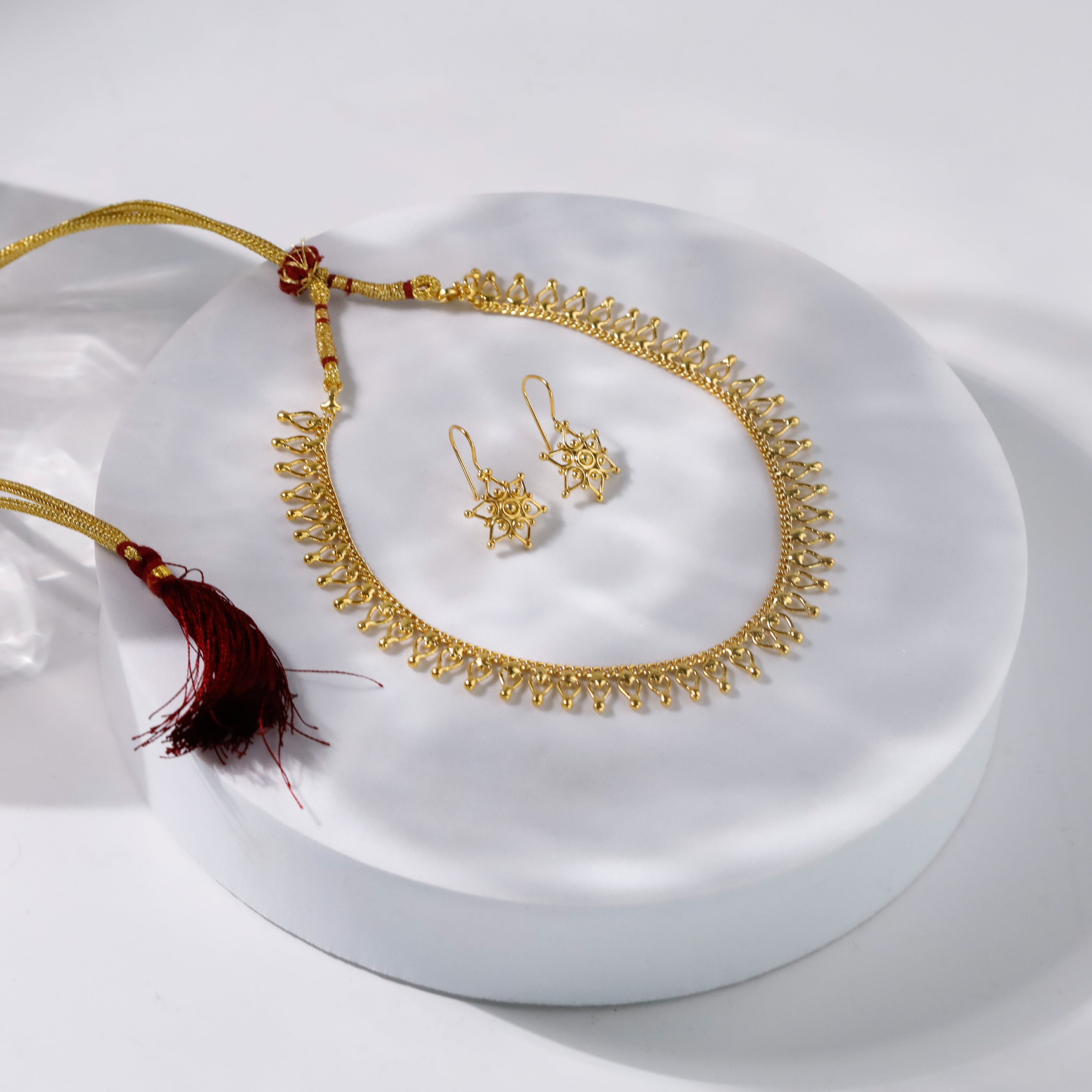 Delicate Drops Set |  92.5 Silver | 22K Gold Plated