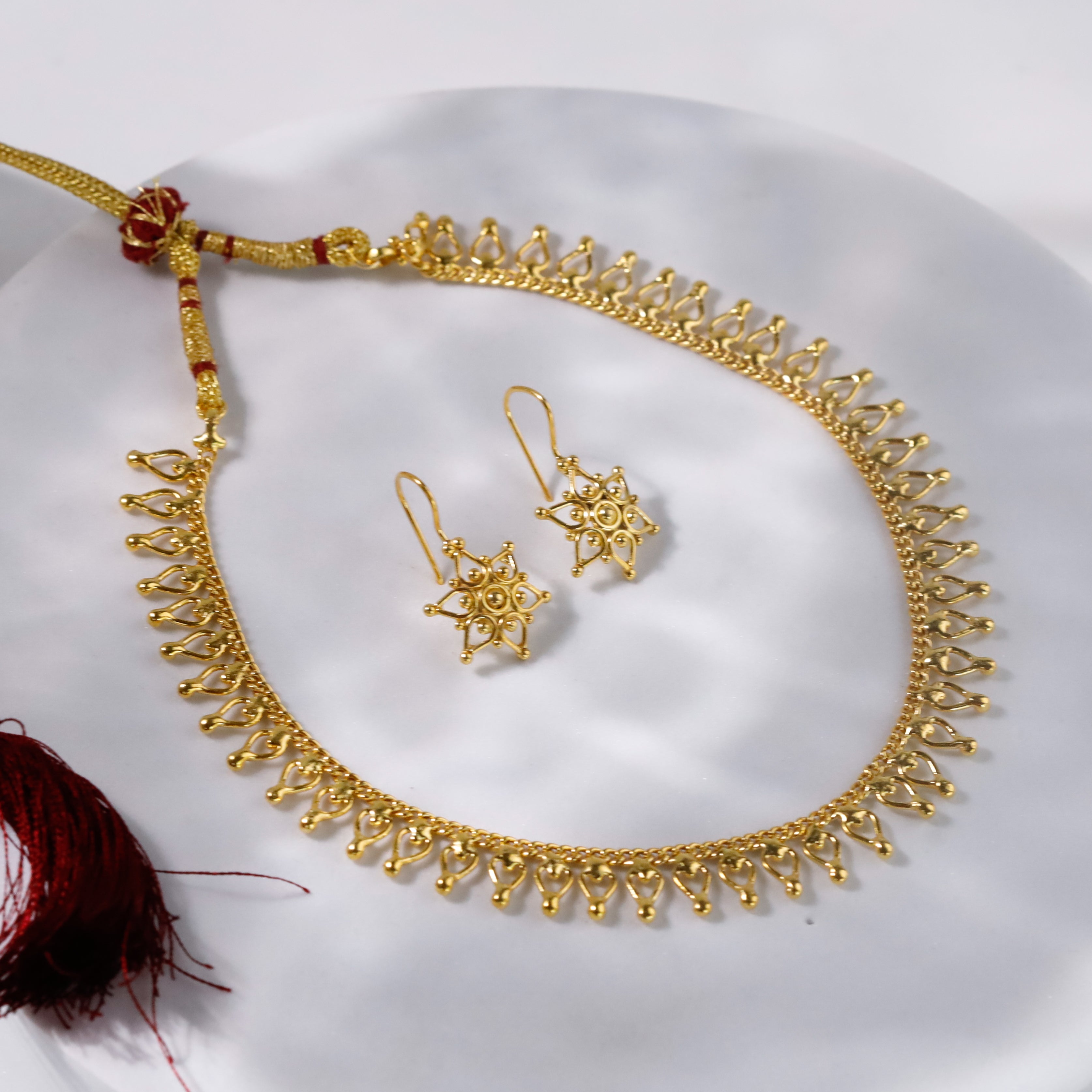 Delicate Drops Set |  92.5 Silver | 22K Gold Plated