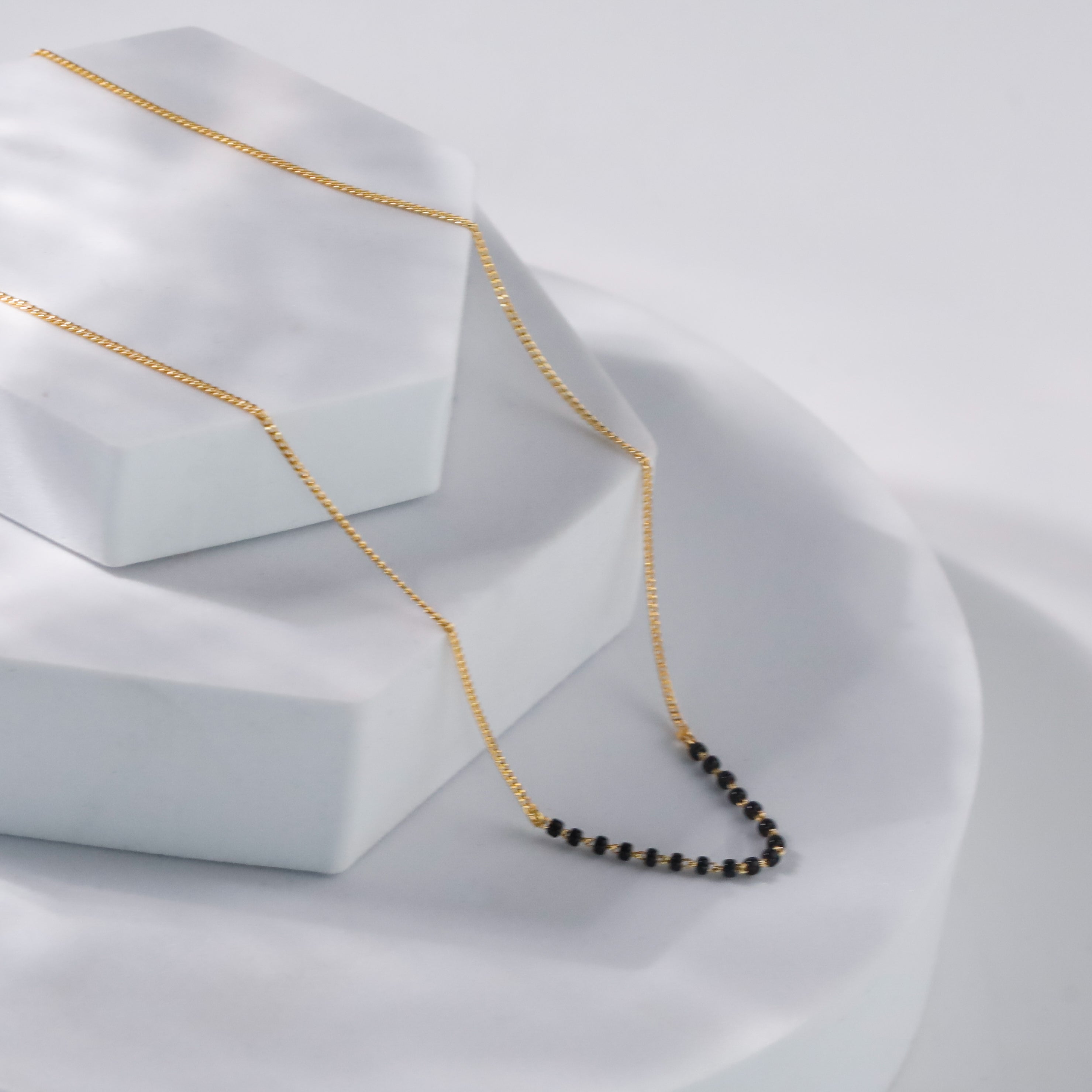 Classic Silver Chain Mangalsutra | 22K Gold Plated