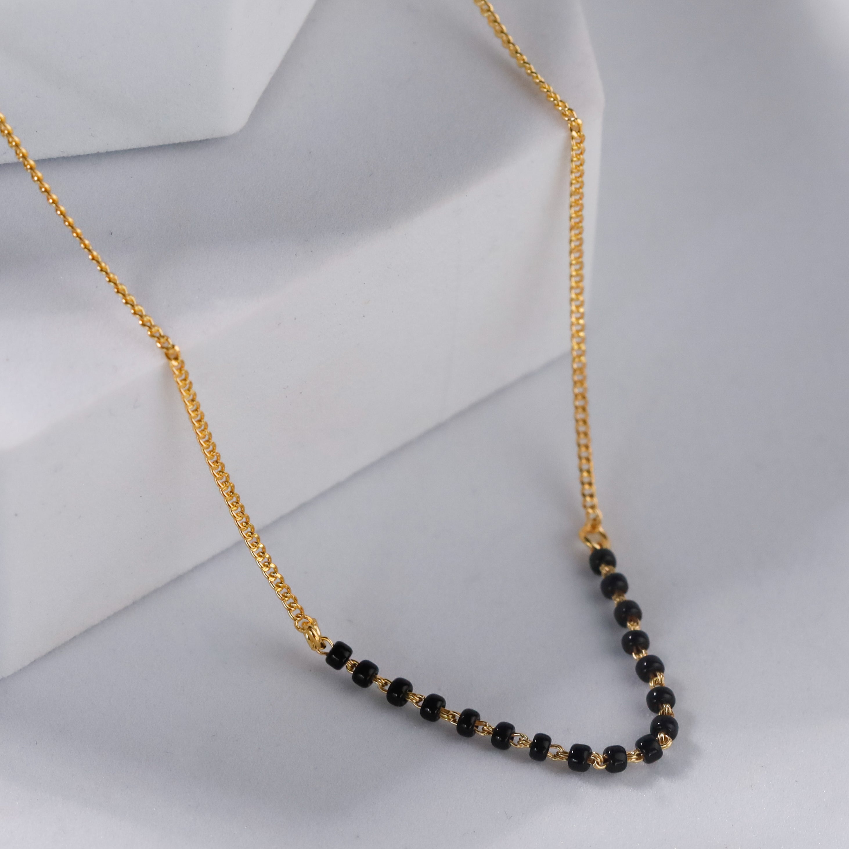 Classic Silver Chain Mangalsutra | 22K Gold Plated