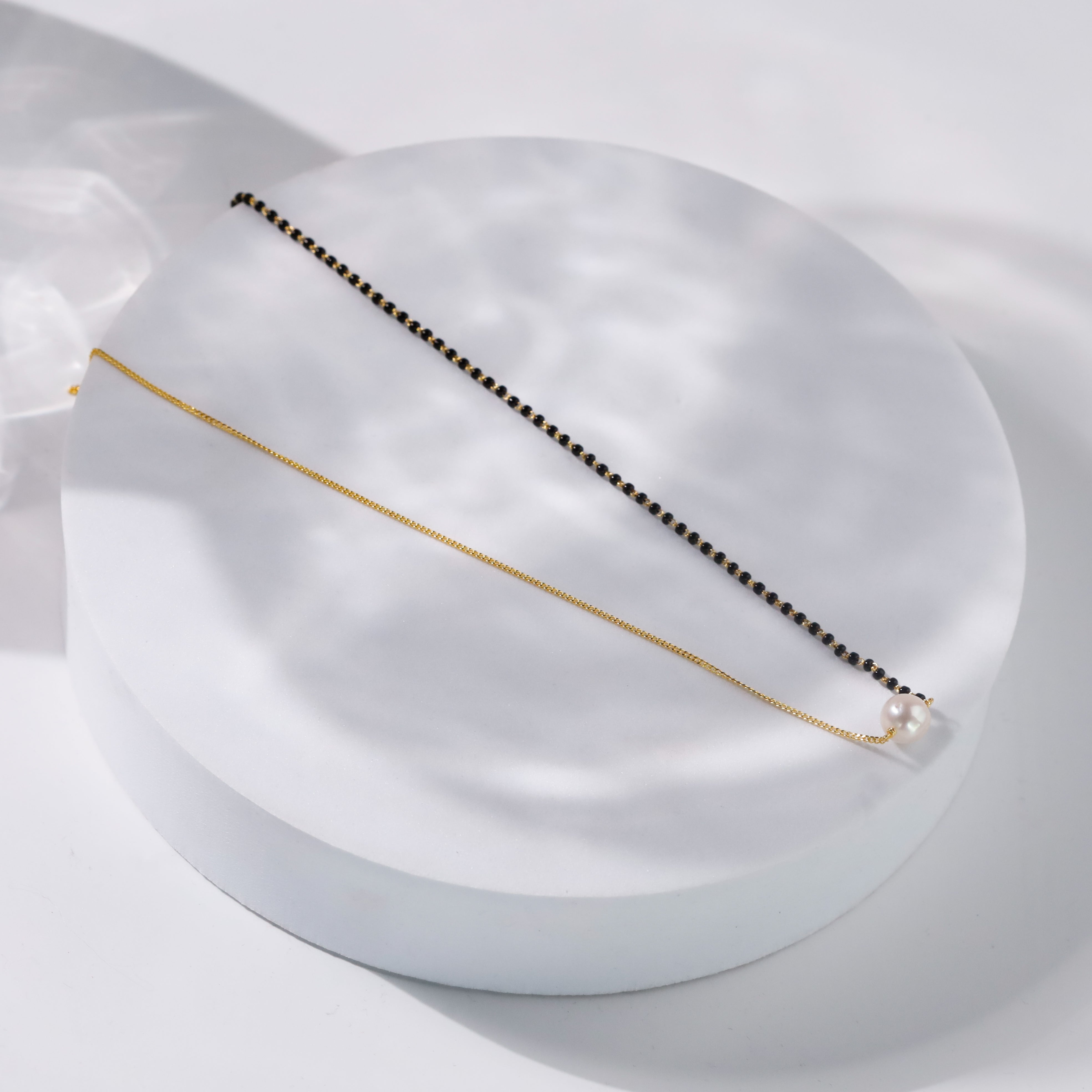 Half & Half: Pearl Mangalsutra | 92.5 Silver | 22K Gold Plated