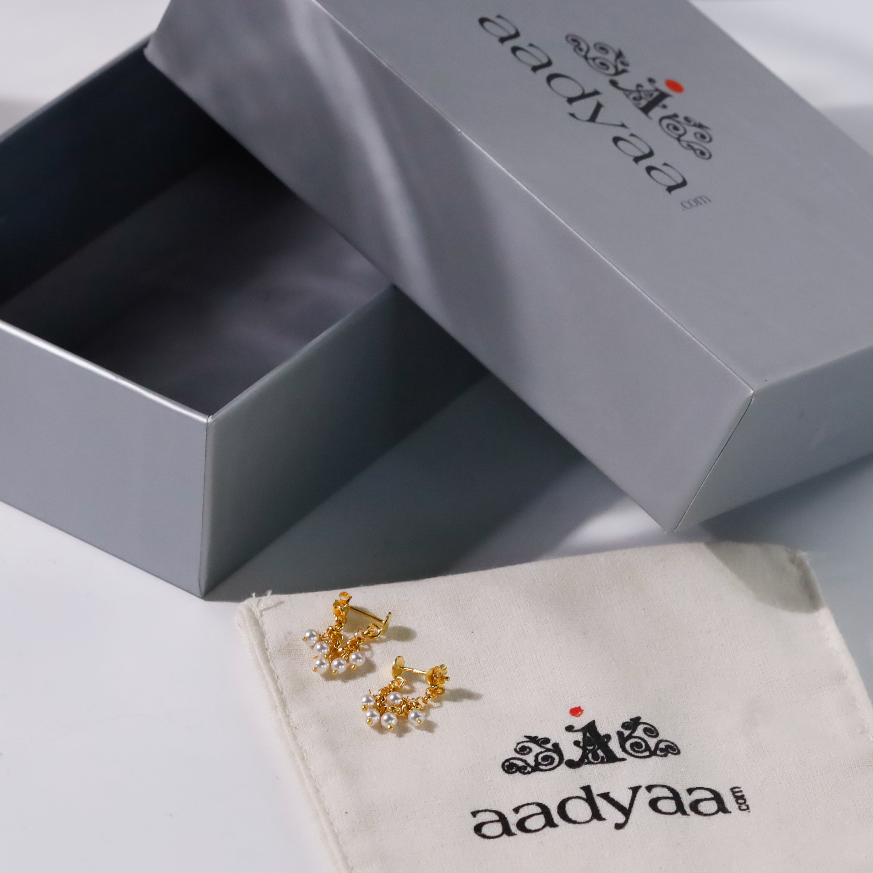 Pearl Trinkets: Dainty Pearl Earrings | 92.5 Silver | 22K Gold Plated