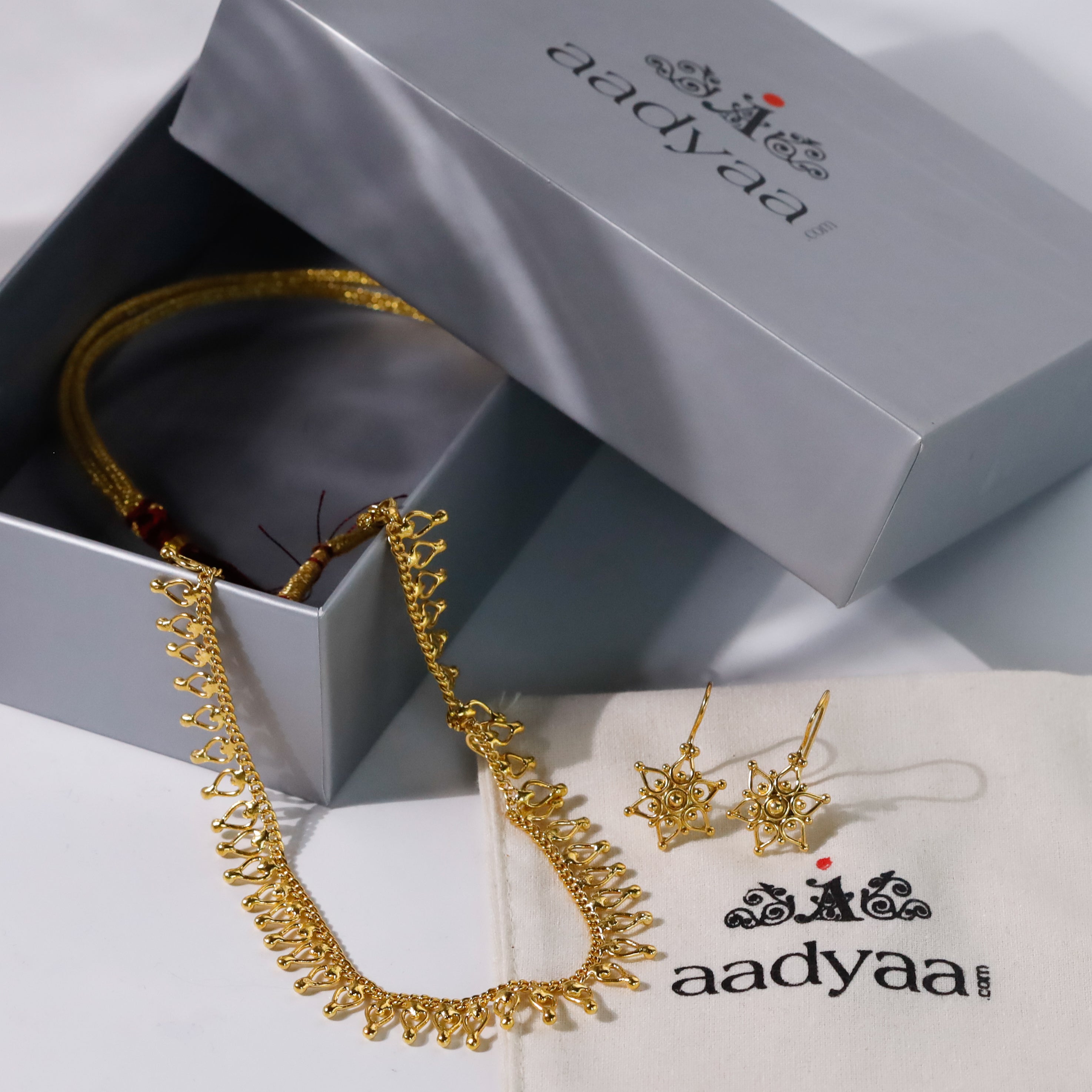 Delicate Drops Set |  92.5 Silver | 22K Gold Plated