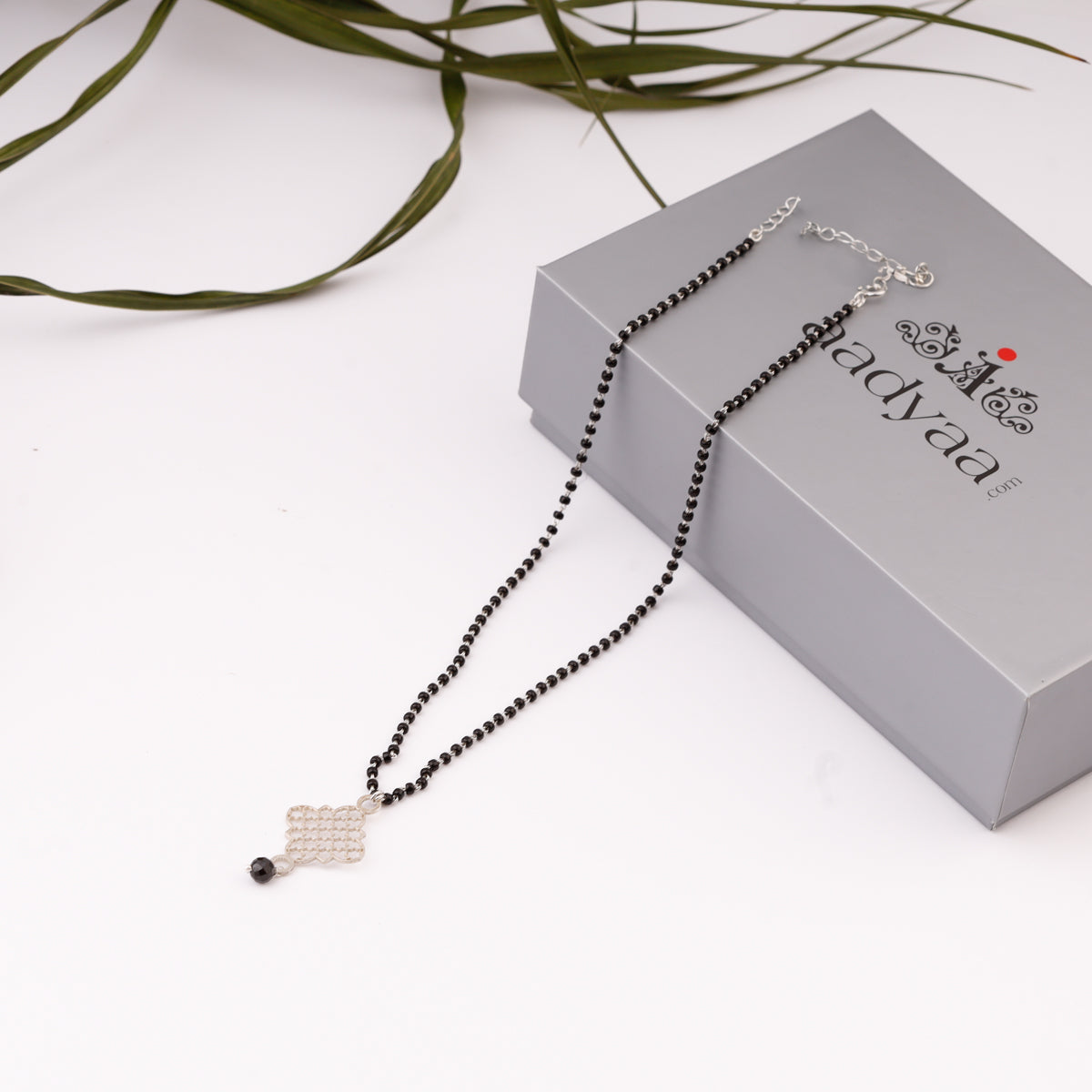 Silver Lasercut Pendant Mangalsutra