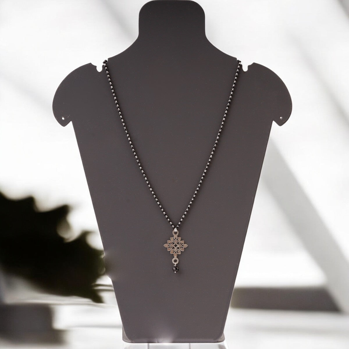 Silver Lasercut Pendant Mangalsutra