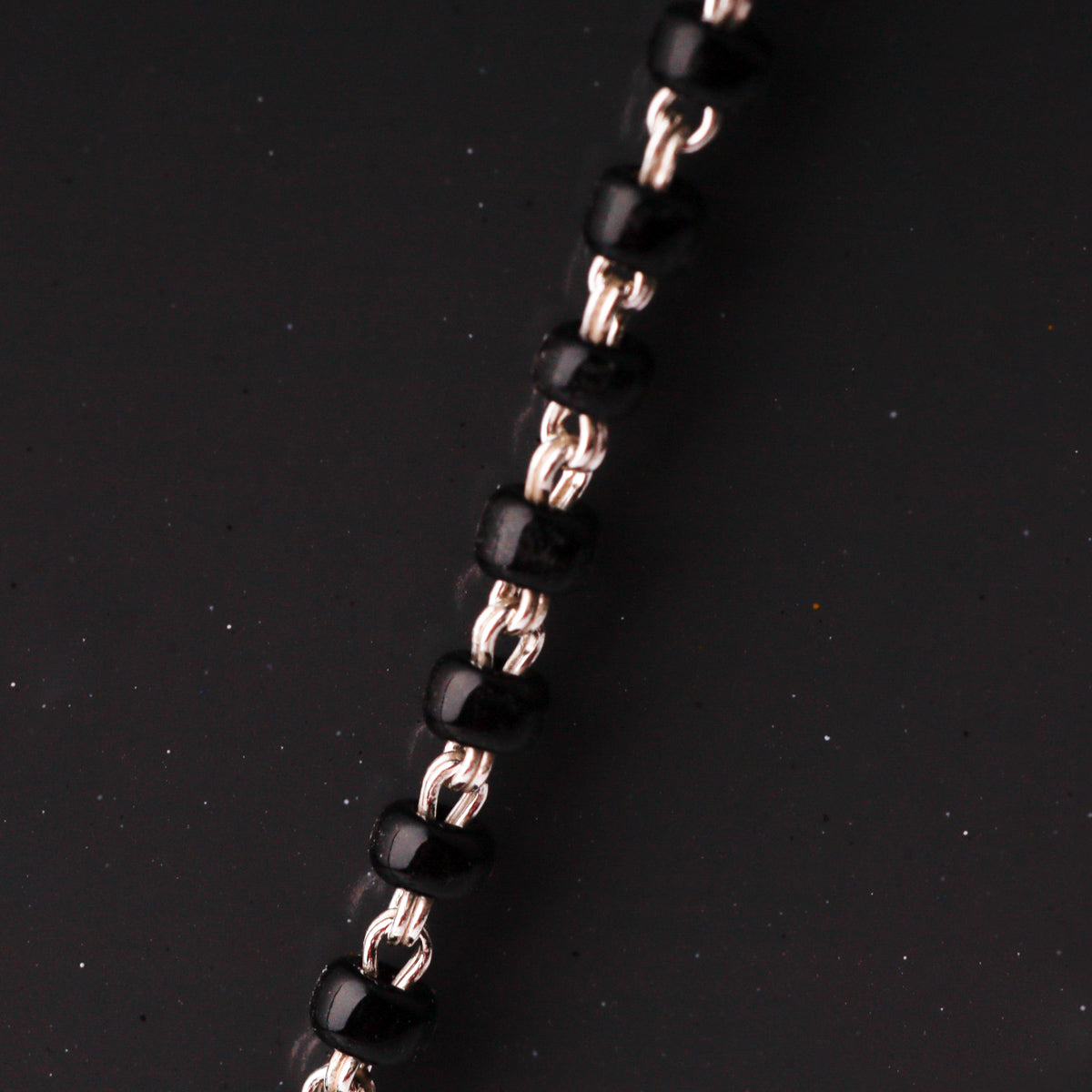 Silver Lasercut Pendant Mangalsutra