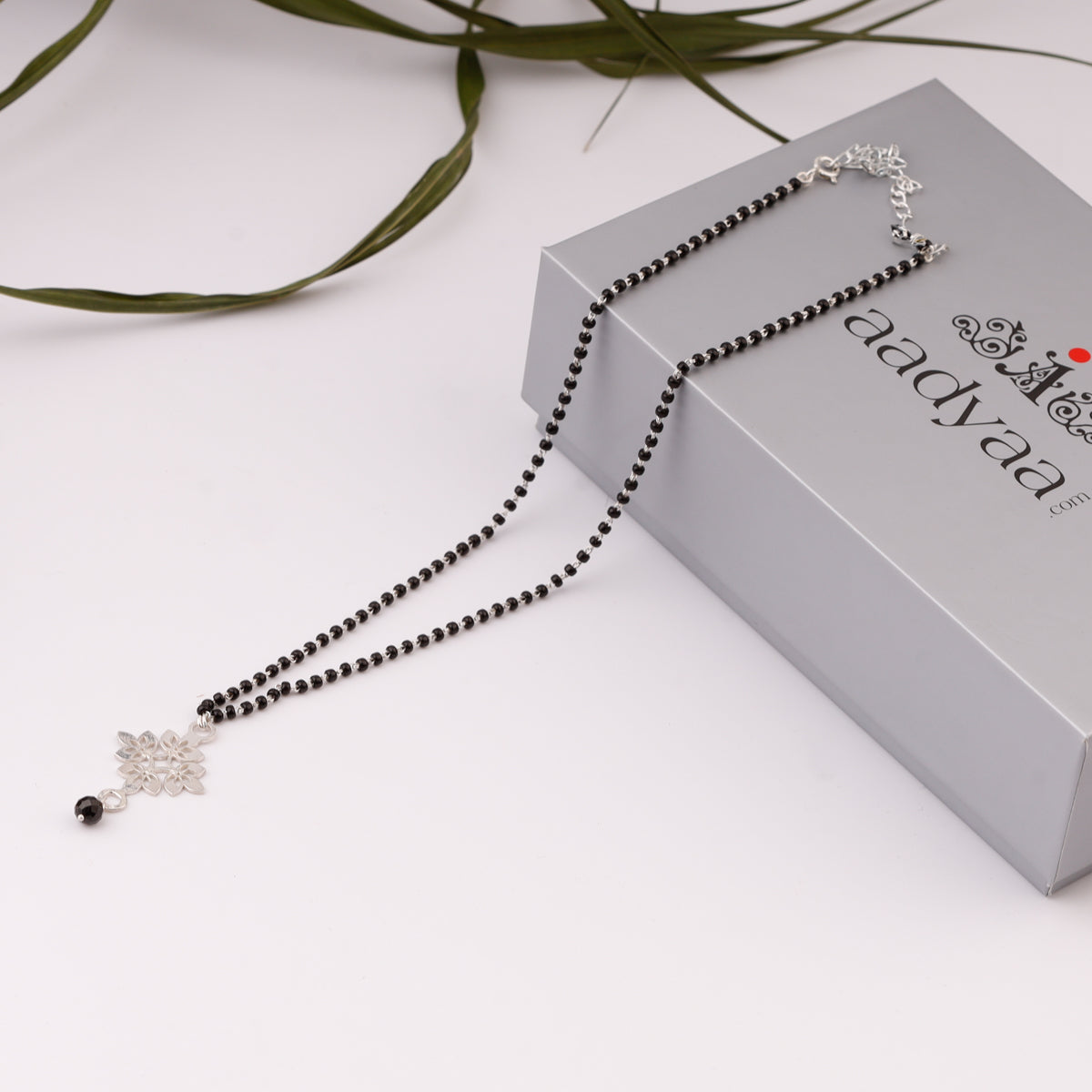Silver Lasercut Pendant Mangalsutra