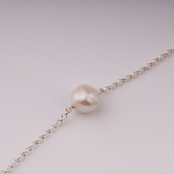 Silver Pearl Necklace