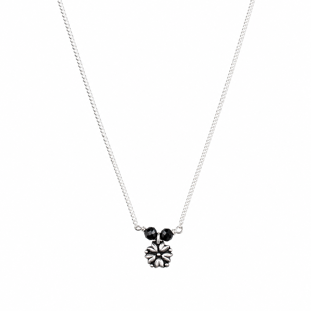 Mogra Motif Chain Mangalsutra | 92.5 Sterling Silver