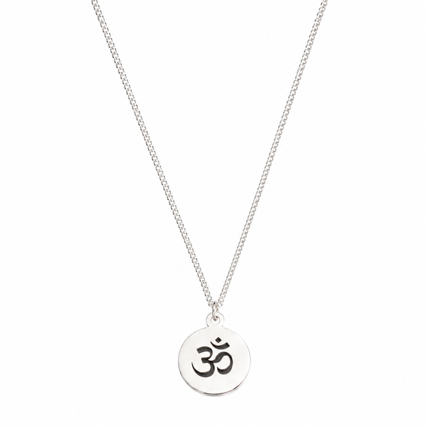 Om Pendant with Silver Chain for Men