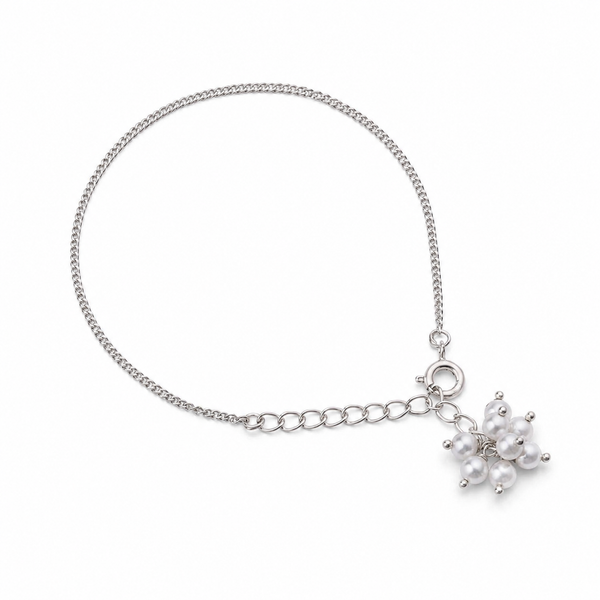 Pearl Chain Bracelet with Pearl Bunch