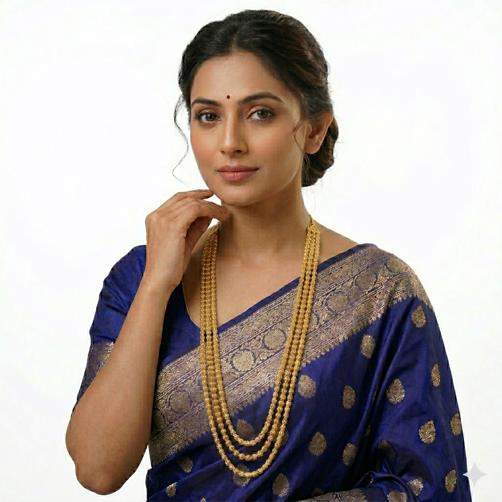 Pohe Haar - 3 Layered | 22K Gold Plated (Made to Order)