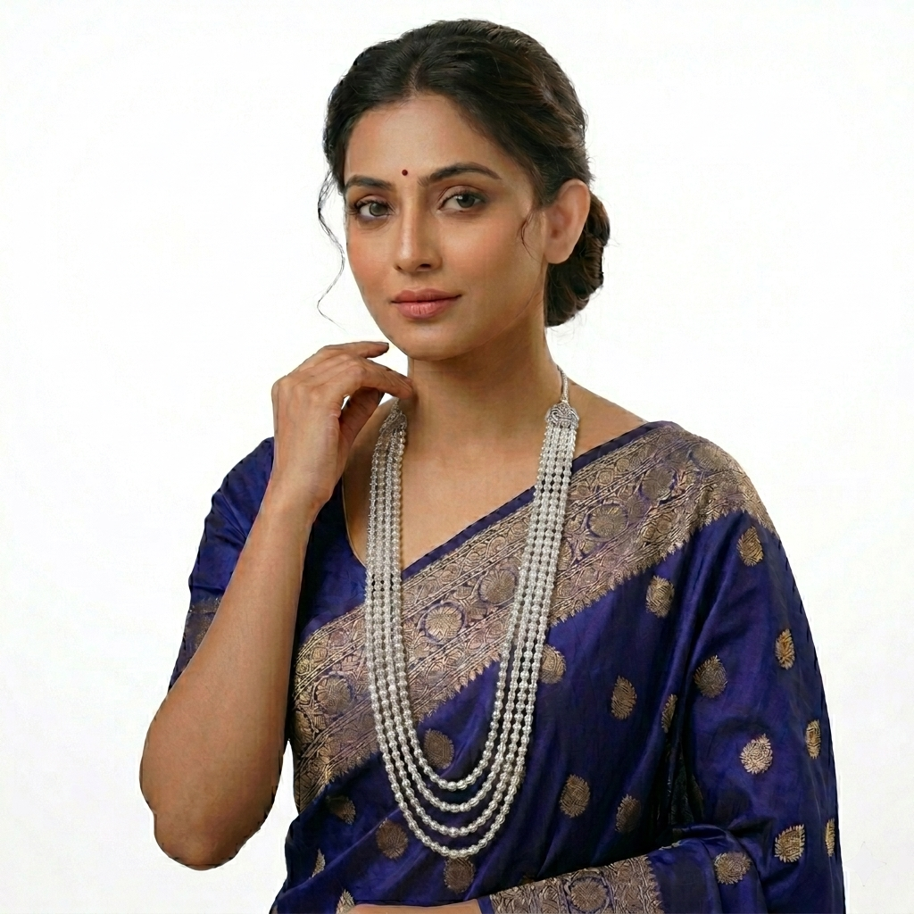 Pohe Haar - 4 Layered | Silver Finish (Made to Order)