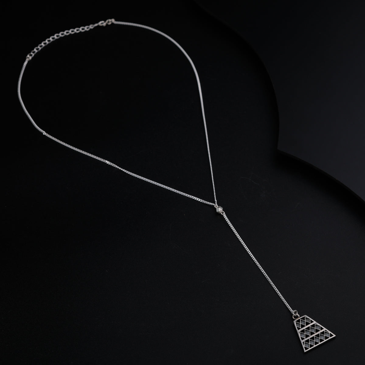Y Necklace with Abstract Pendant