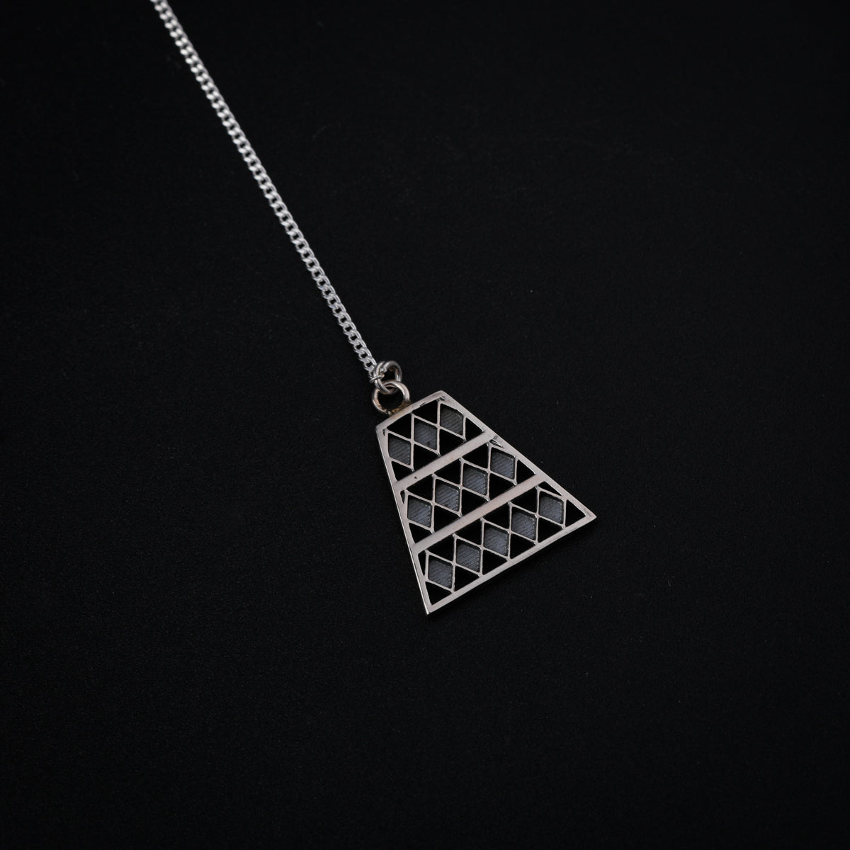 Y Necklace with Abstract Pendant