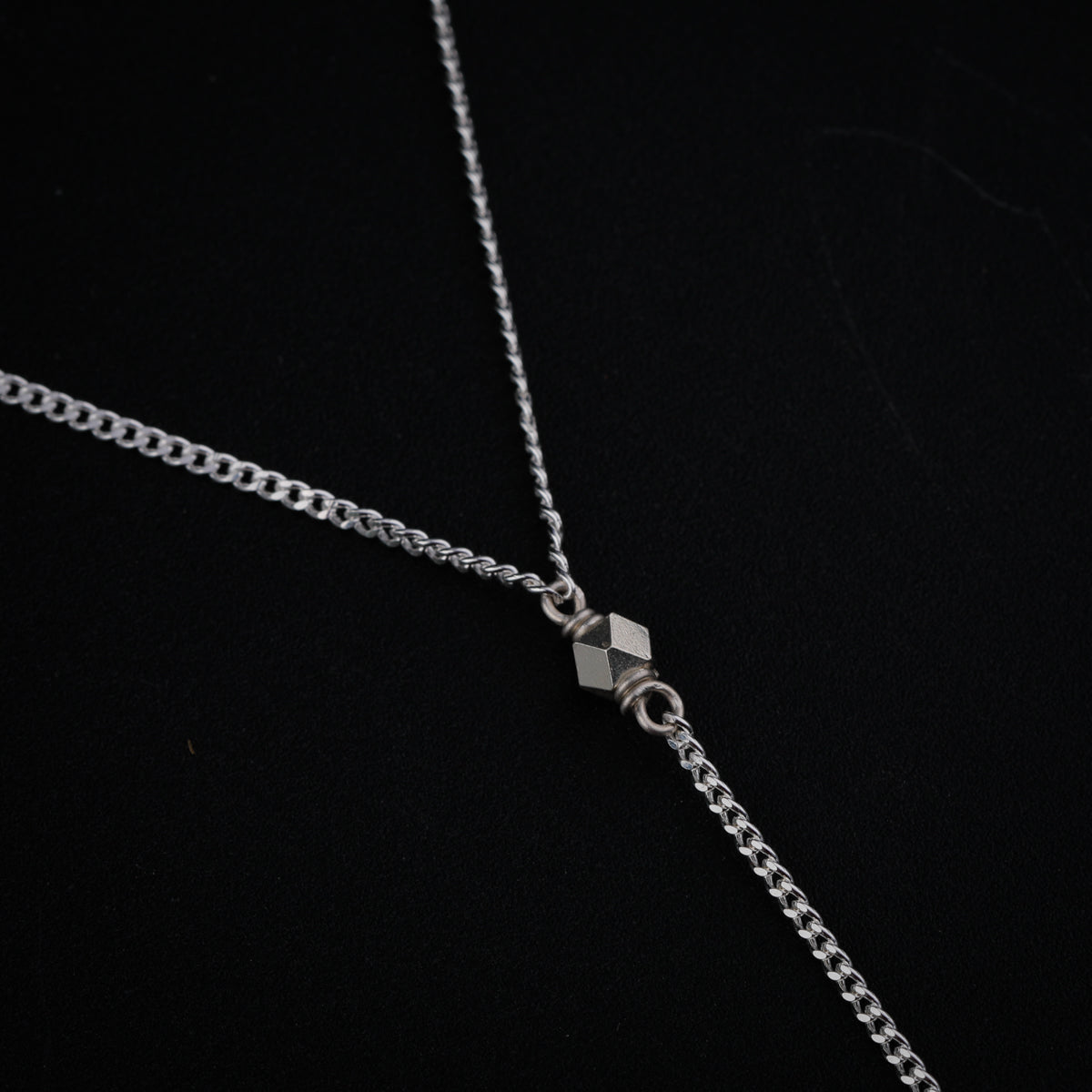 Y Necklace with Abstract Pendant