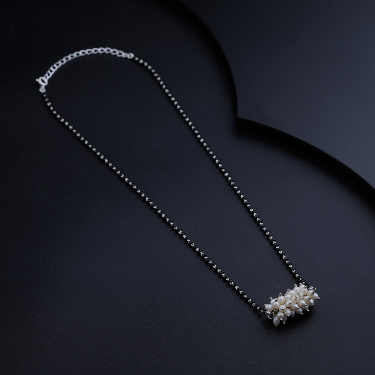 Silver Pearl Bunch Mangalsutra