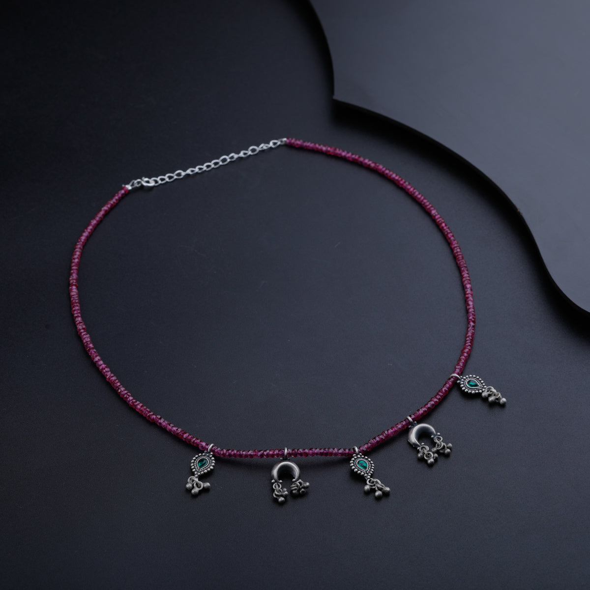 Multi Charm Necklace with Ruby