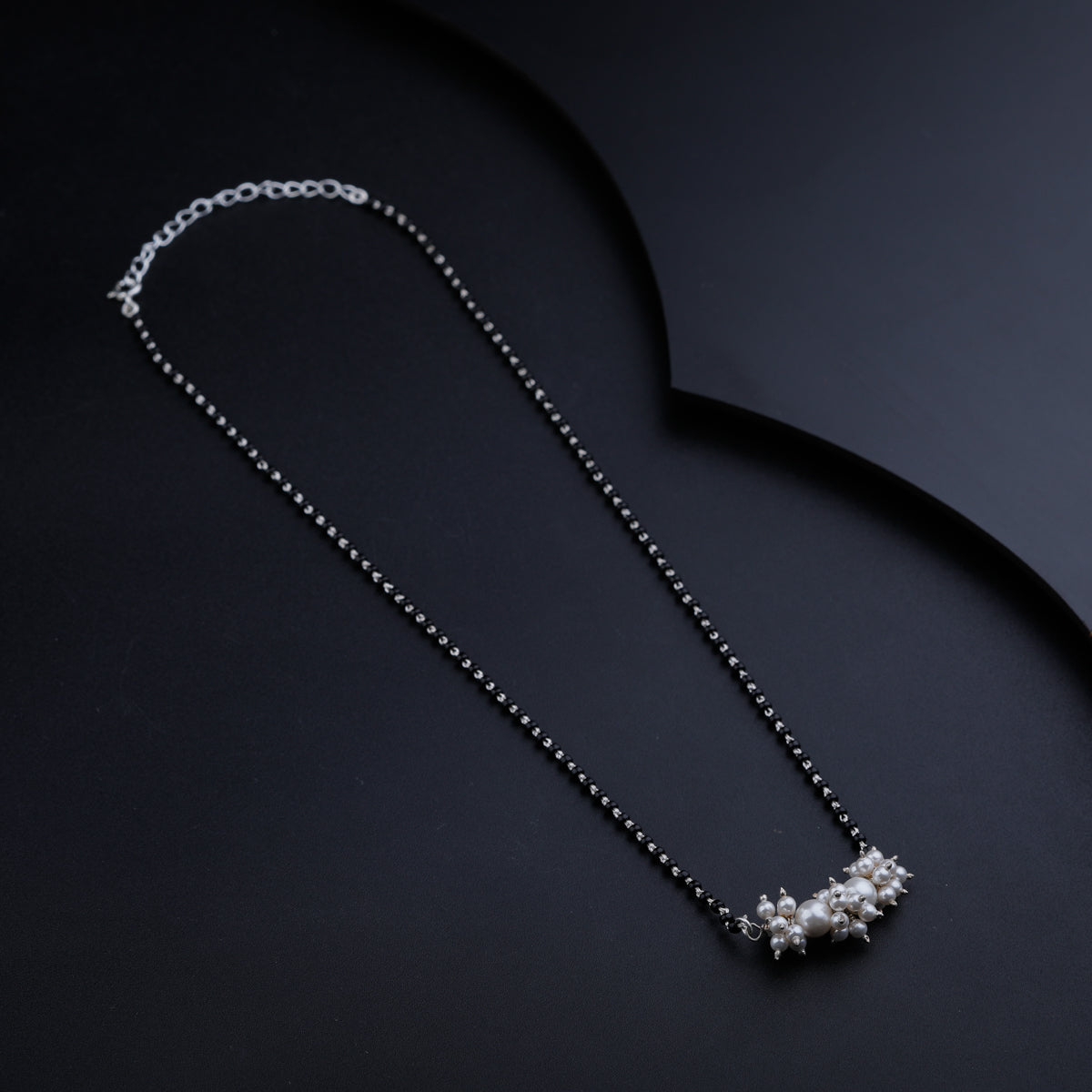 Silver Pearl Bunch Mangalsutra