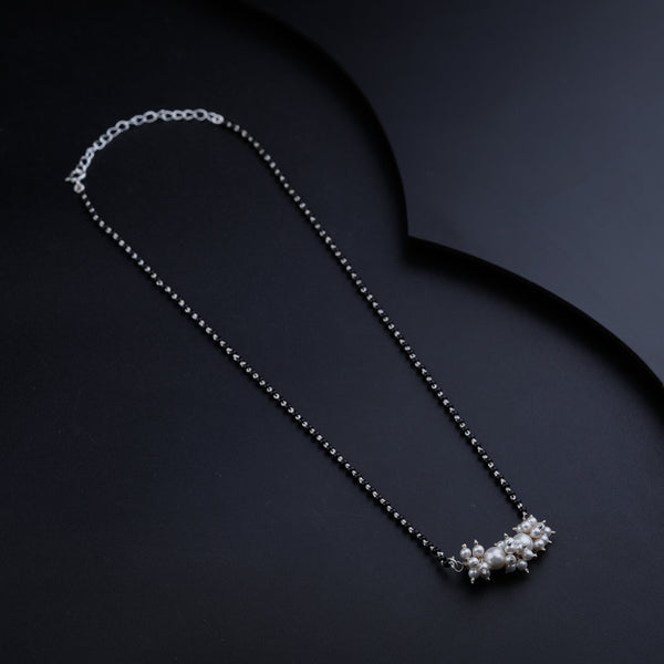 Silver Pearl Bunch Mangalsutra