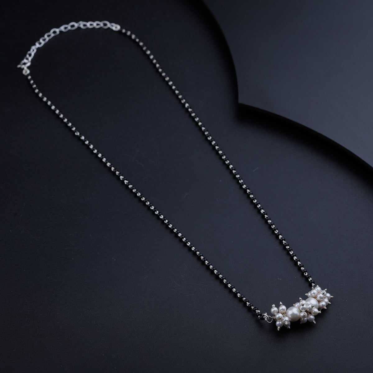 Silver Pearl Bunch Mangalsutra