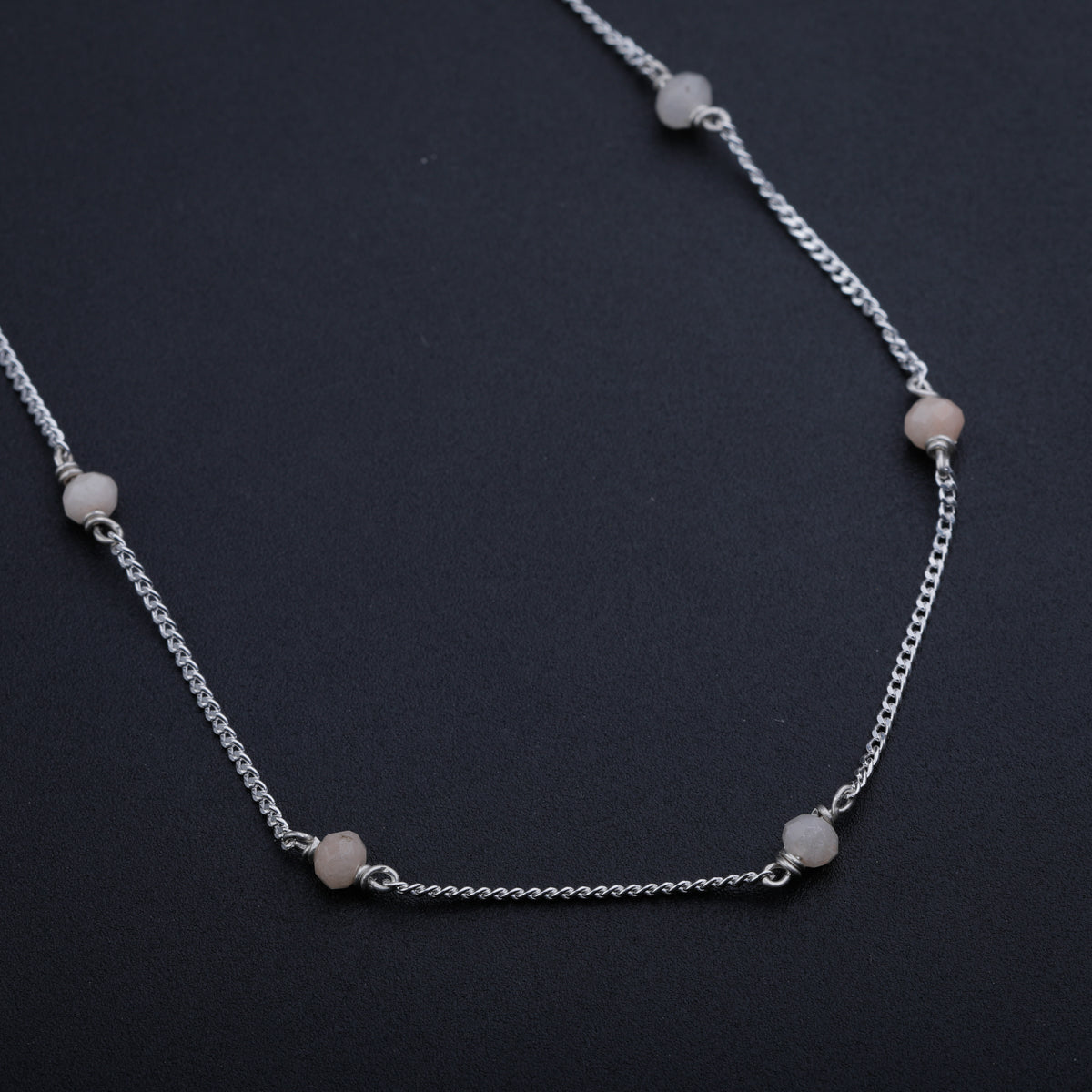 Moon Stone Silver Chain