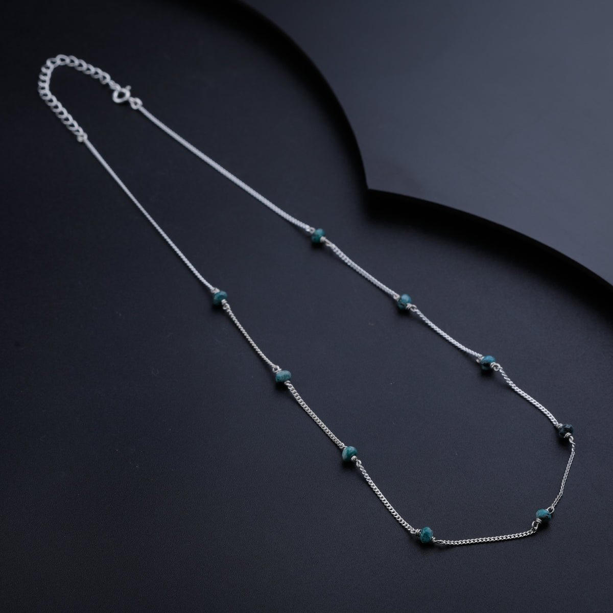 Blue Sapphire Silver Chain