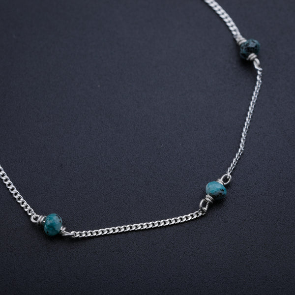 Blue Sapphire Silver Chain