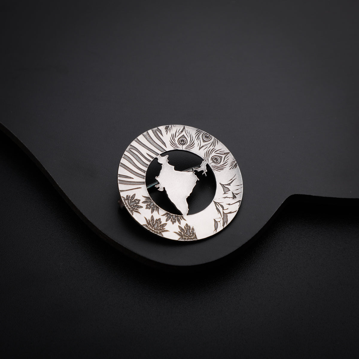 Unisex India Silver Brooch