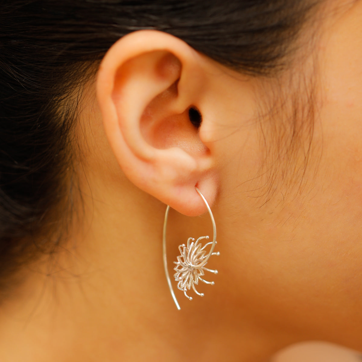 Bramhakamal Flower Earrings