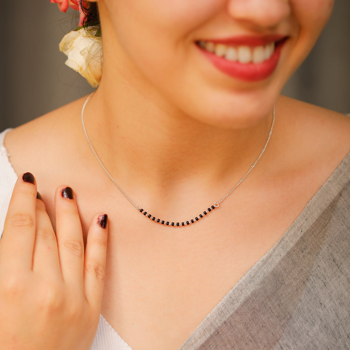 Classic Silver Chain Mangalsutra