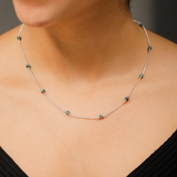 Blue Sapphire Silver Chain