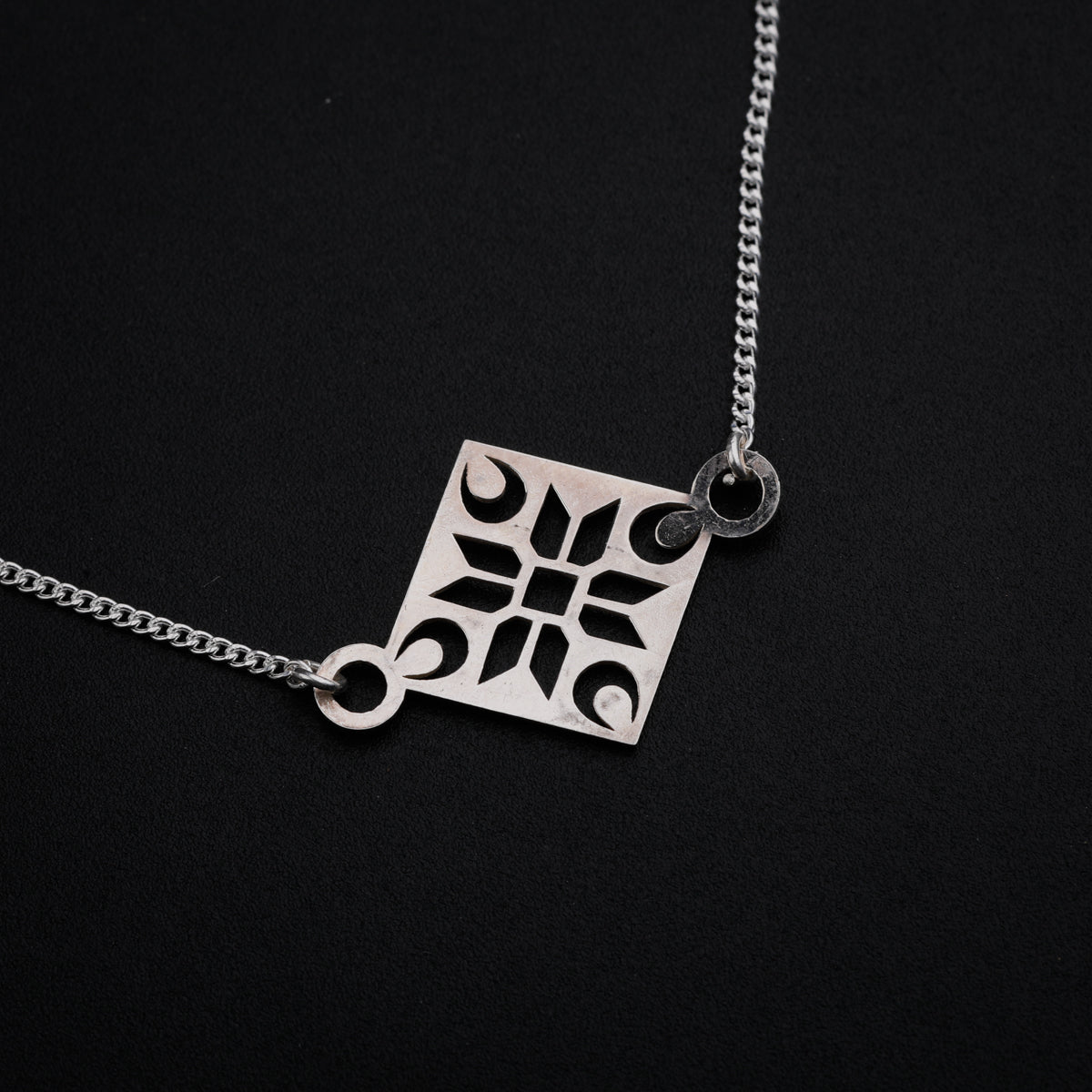 Silver Lazercut Pendant Bracelet