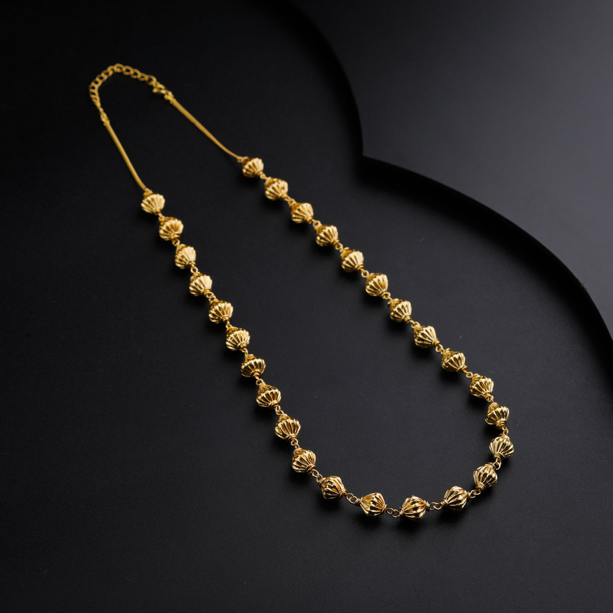 Dholki Ganthan Gold Plated Necklace