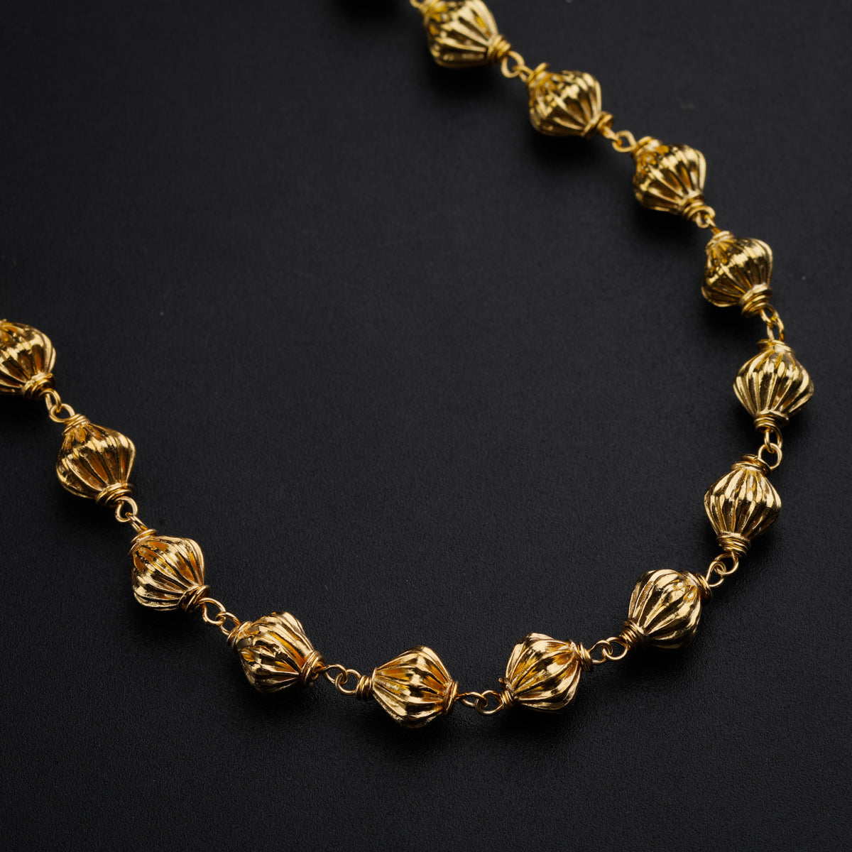 Dholki Ganthan Gold Plated Necklace