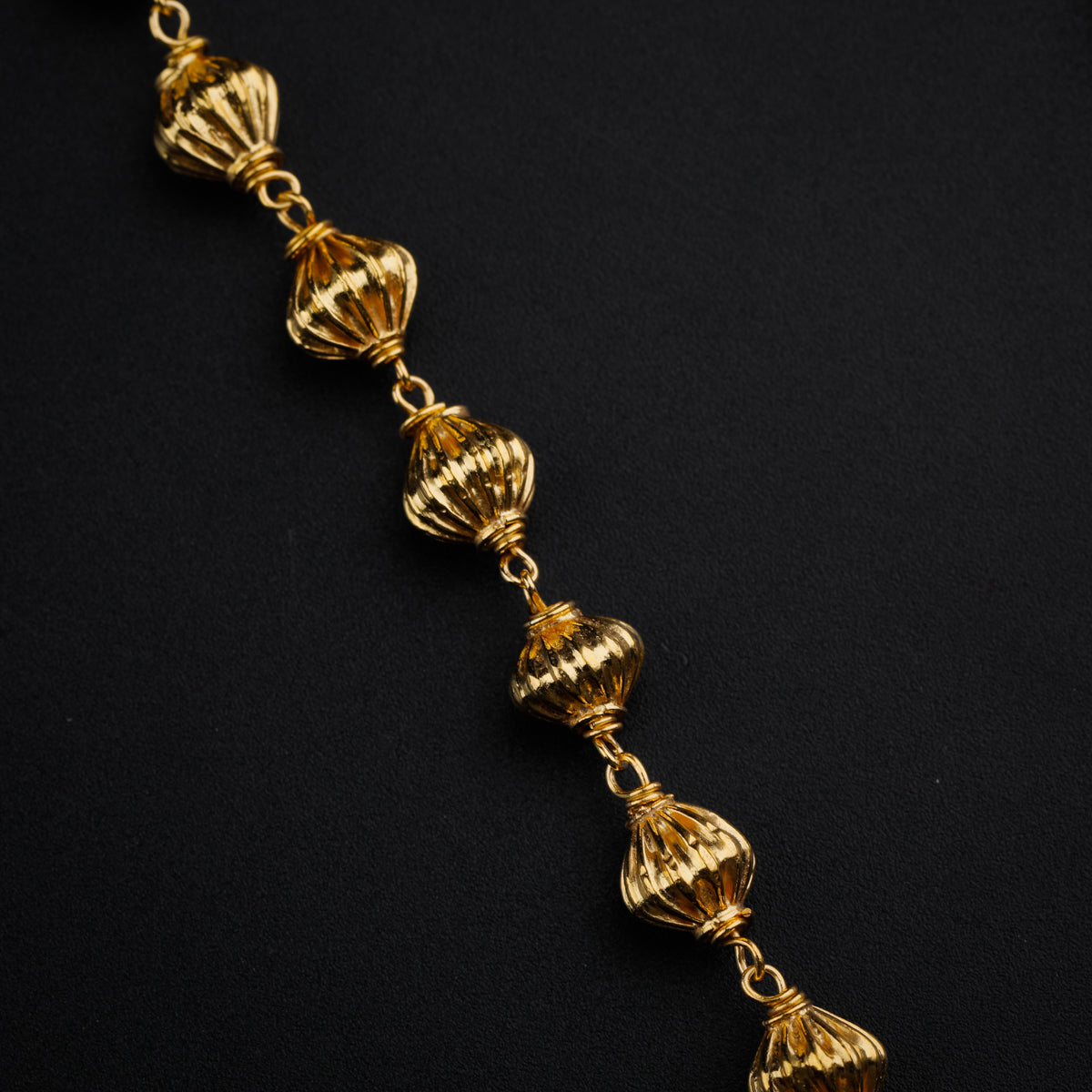 Dholki Ganthan Gold Plated Necklace