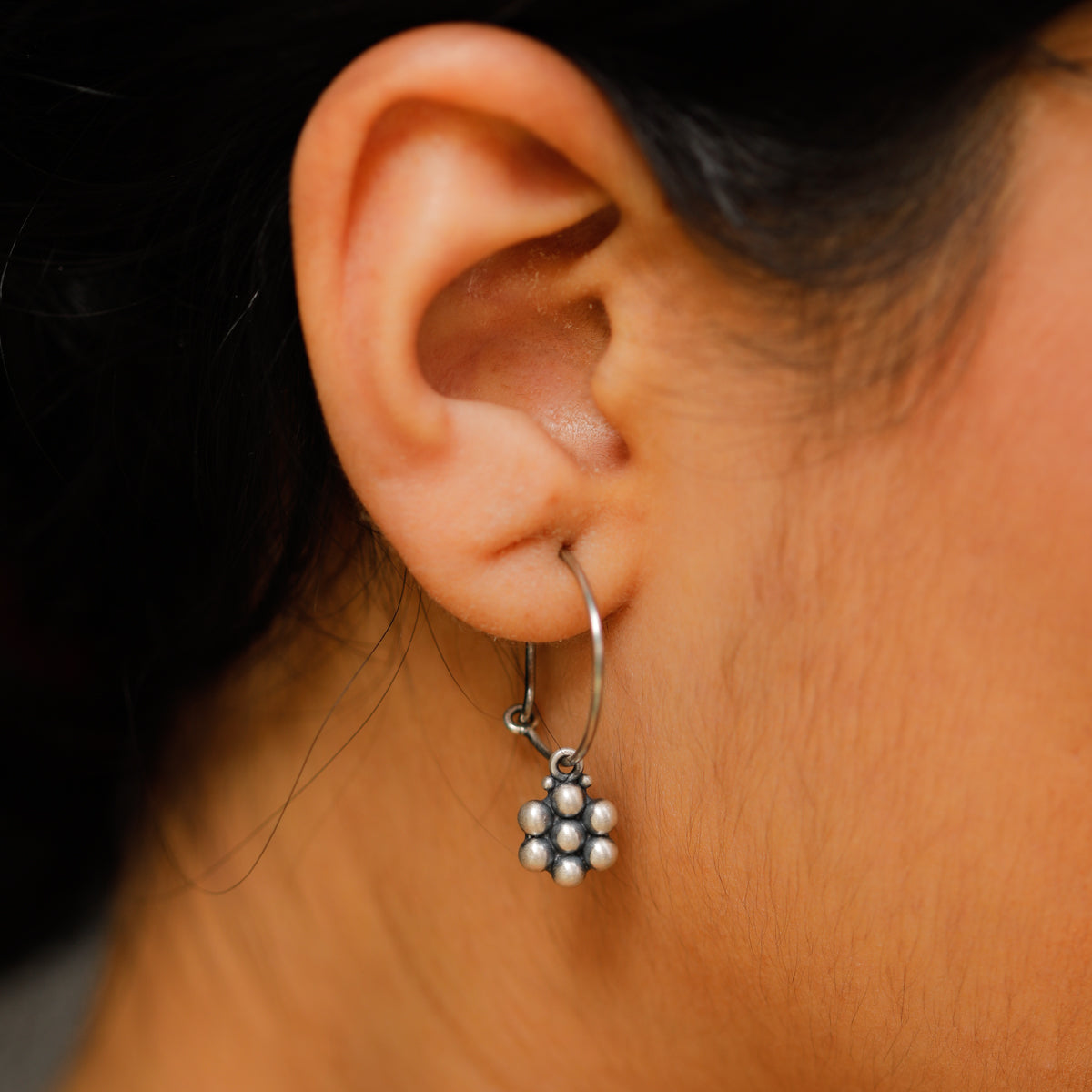 Maharashtrian kudi hoop earrings handcrafted detailing