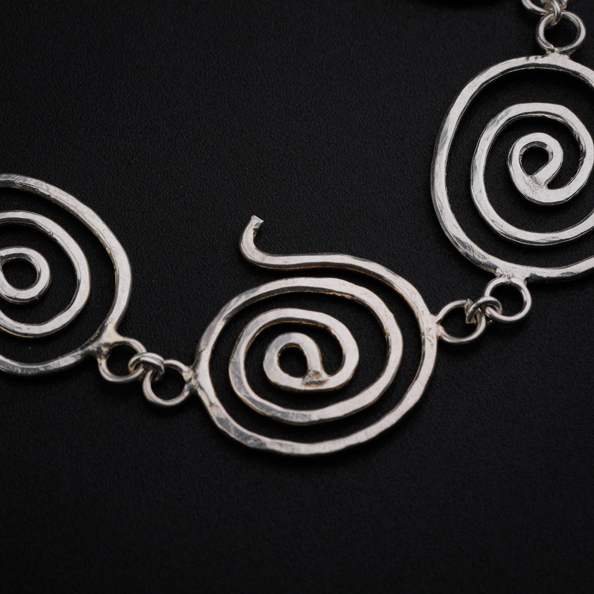 Silver Spiral Pendants Necklace
