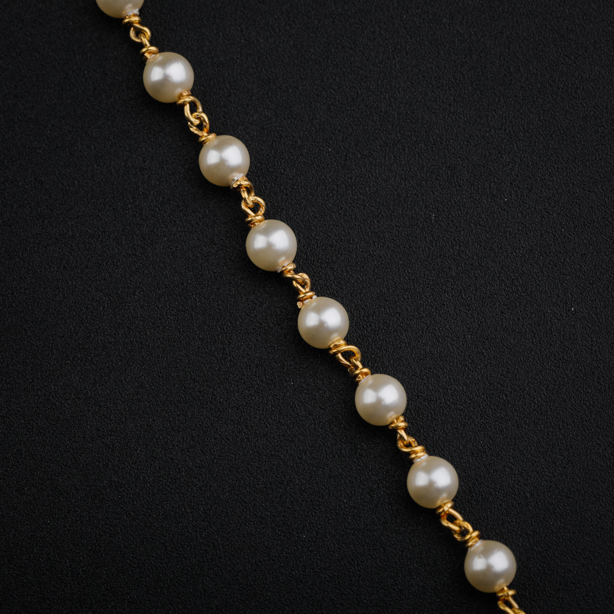 Gold Plated Necklace with Ghungroo Pendant and Pearls