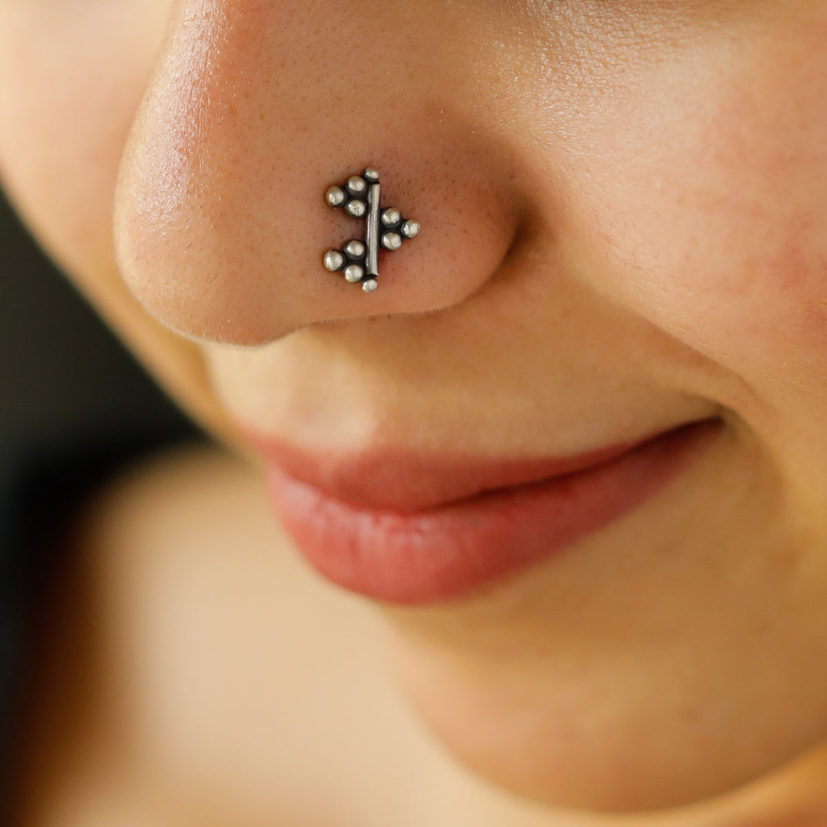 Handmade Silver Nose pin (Pierced)