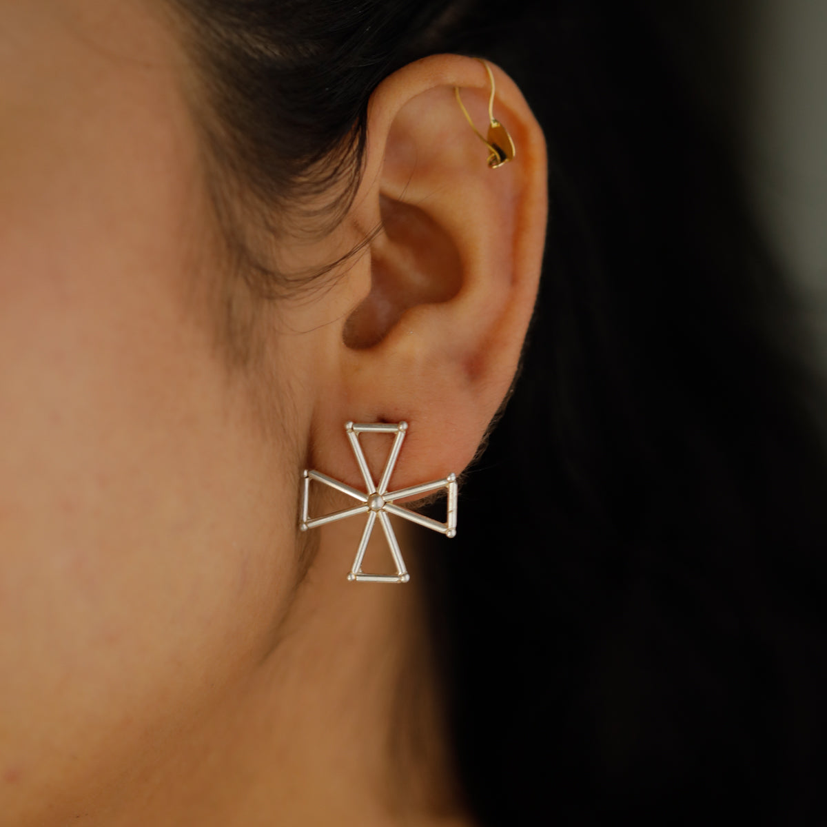 Handmade Pinwheel Earring (Plain)