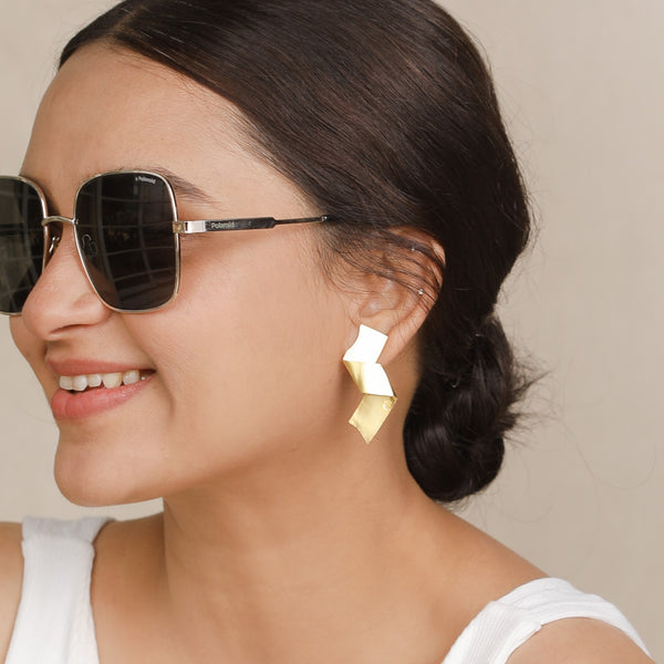 Gaga - Fold Earring | 92.5 Silver | 22K Gold Plated